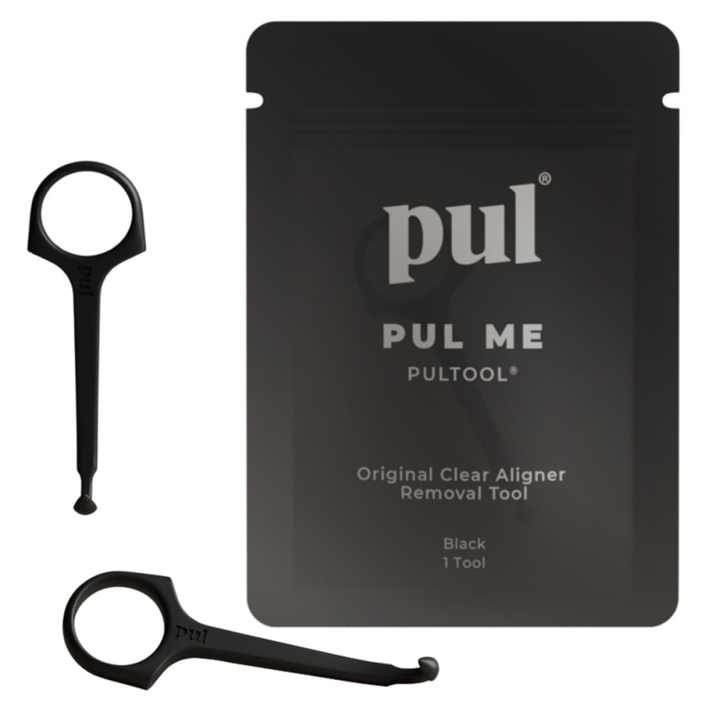 PUL Pack of 2 ReusableClear Aligner Removal Tool - Compatible with Invisalign, Removable Braces, Retainers & Trays - Easy-to-Use Device Remover, Dental & Oral Hygiene Care Product - Black