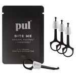 PUL Pack of 4 Reusable 2-in-1 Aligner Seating Chewie & Removal Tool - Compatible with Invisalign, Removable Braces, Retainers & Trays - Easy-to-Use Remover & Chew, Dental & Oral Hygiene Care - Black