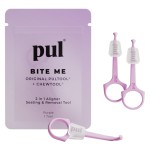 PUL Pack of 3 Reusable 2-in-1 Aligner Seating Chewie & Removal Tool - Compatible with Invisalign, Removable Braces, Retainers & Trays - Easy-to-Use Remover & Chew, Dental & Oral Hygiene Care - Purple