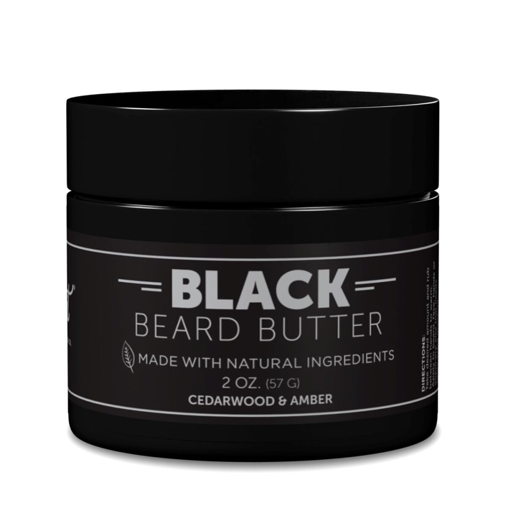 Detroit Grooming Co. Beard Butter for Men | Softens, Thickens & Hydrates with Safflower Oil & Shea Butter | Black Scent, 4oz