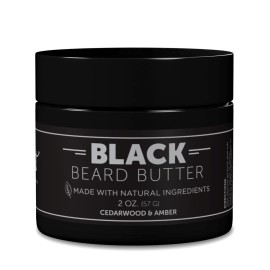 Detroit Grooming Co. Beard Butter for Men | Softens, Thickens & Hydrates with Safflower Oil & Shea Butter | Black Scent, 4oz