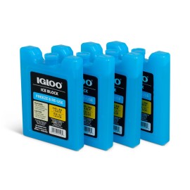 Igloo Small Maxcold 4 Pack Ice Block, Reusable Ice Packs for Coolers, Freezer Pack, Cold Packs for Coolers, Long Lasting Ice Blocks