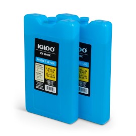 Igloo Large Maxcold 2 Pack Ice Block, Reusable Ice Packs for Coolers, Freezer Pack, Cold Packs for Coolers, Long Lasting Ice Blocks