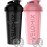 VELOMIX -2 Pack- 28 oz Protein Shaker Bottles for Protein Mixes - 2x Wire Whisk | Leak Proof Shaker Cups for Protein Shakes | Protein Shaker Bottle Pack | Shakers for Protein Shakes-Pink&Black
