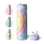 BOTTLE BOTTLE Insulated Water Bottle 24oz with Straw Lid and Handle for Sports Travel Gym Stainless Steel Water Bottles Double-Wall Vacuum Metal Leak Proof BPA-Free (Cotton Candy)