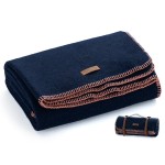 Molithe 100% Wool Blanket, 48 x 62, Warm, Thick, Washable, Military Wool Blanket, Great for Camping, Outdoors, Sporting Events, Survival KitsNavy