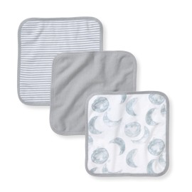 Burt\'s Bees Baby Infant Washcloths, 100% Organic Cotton, Soft and Super Absorbent Knit Terry & Woven Terry Wash Cloth