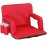 Nova Microdermabrasion 20.5/25 Wide Stadium Seat for Bleachers w/Back Support Padded Cushion Portable Reclining Bleacher Seats Camping Stadium Chair Waterproof Red