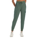 Rrosseyz Womens Cargo Pants with Pockets-Lightweight Quick Dry Water Resistant Hiking Pants for Travel Casual Athletic and Outdoor(Grey Green,XL)