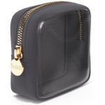 Embla London Makeup Bag Cosmetic Case, Clear Zipper Make Up Pouch and Toiletry Travel Tote, Cute Skincare Pouches for Women Girls, Preppy Purse Cosmetic Organizer, Mini Makeup Bags, Grey