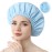 Years calm Shower Caps For Women Reusable WaterproofPattern And Solid Color Dual-Layer Design For Dual-Layer UsableProtects Hair In Shower, Spa, Cooking, Clean & Travel (Blue, Extra Large)