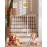 InnoTruth 29.5-40.75 Baby Gate for Stairs, 30 Tall Dog Gates for Doorways & Hallways, Safety Gate for Kids & Pets, Pressure-Mounted Walk-Through with Dual Lock & 2-Way Swing, White