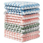 JOYMOOP Microfiber Cleaning Cloth, Mixed Color Towels with Edging, Medium-Small Size 8 Pack (9.8 x 11.8), Absorbent Streak Free Lint Free Rags for Cleaning, Reusable and Washable Towels