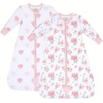 Mama Cheetah Baby Sleep Sack with Sleeves, 0.5 TOG Organic Cotton Wearable Blanket and Two-Way Zipper, Swaddle Transition Long Sleeve Sleeping Bag for Newborn Infant Toddler, 18-24 Months