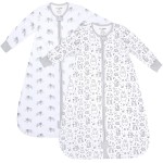 Mama Cheetah Baby Sleep Sack with Sleeves, 0.5 TOG Organic Cotton Wearable Blanket and Two-Way Zipper, Swaddle Transition Long Sleeve Sleeping Bag for Newborn Infant Toddler, 6-12 Months