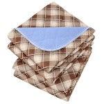 Non-Slip Bed Pads for Incontinence Washable (34 x 36|2 Pack), Waterproof Bed Pads, Brown Grid, Bed Wetting Pads for Bed, Sofa, Floor, Resuable Underpads for Adults, Seniors, Pet