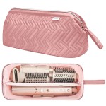Leudes Hair Tools Travel Bag for Shark Flexstyle Carrying Case Portable Shark Hair Air Wrap Dryer Case Waterproof Dustproof Flat Curling Iron Travel Organizer (Dark Pink)