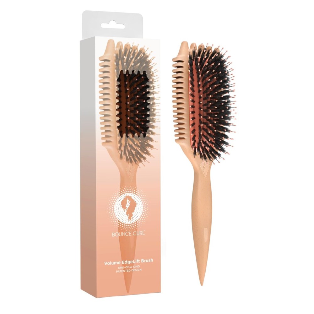 Bounce Curl Volume EdgeLift Brush, 5-in-1 Tool for Volumized, Defined Curls, Waves & Coils - Peach
