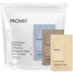Promix Whey Protein Powder, Variety Pack (Unflavored, Vanilla, & Chocolate Flavors) Grass-Fed & 100% All Natural - Post Workout Fitness & Nutrition Shakes, Smoothies, Baking & Cooking Recipes