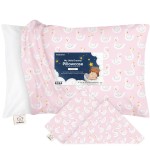 KeaBabies Toddler Pillowcase 13x18 - Organic Cotton Toddler Pillowcase for Kids, Boys, Girls, Soft & Durable Cotton Cover for Miniature Sleepy Pillows, Cute Colors,Pillow Sold Separately (Swan Lake)