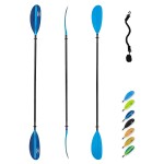 OCEANBROAD Kayak Paddle 86in/218cm Alloy Shaft Kayaking Boating Canoeing Oar with Paddle Leash 1 Paddle, HexaGradient Blue