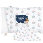 KeaBabies Toddler Pillowcase 13x18 - Organic Cotton Toddler Pillowcase for Kids, Boys, Girls, Soft & Durable Cotton Cover for Miniature Sleepy Pillows,Cute Colors,Pillow Sold Separately (Moon Sloth)