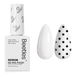 Beetles White Gel Polish - Hema-Free French Gel Nail Polish High Gloss Soak Off Pure White Rhythm Nail Polish Nail Art Manicure Salon White Color Bottle