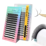 NAGARAKU YY Eyelash Extensions Supplies Y Lash 4D Easy Fan Russian Volume Crisscross YY Eyelashes Handwoven Y Shaped Mesh Wispy Clusters 12 Rows Pre Fanned Eye Lashes Black - 0.12D (8-12mm) Mix