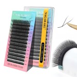 NAGARAKU YY Eyelash Extensions Supplies Y Lash 4D Easy Fan Russian Volume Crisscross YY Eyelashes Handwoven Y Shaped Mesh Wispy Clusters 12 Rows Pre Fanned Eye Lashes Black - 0.10L (8-15mm) Mix