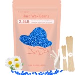 Yovanpur 2.5lb Wax Beads for Hair Removal, Hard Wax Beans for Sensitive Skin, Bulk Hair Removal Waxing Beads for Brazilian, Bikini, Face, Eyebrows, Underarms, Legs, Women and Men (Blue)