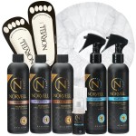 Norvell Spray Tan Starter Pack - Complete Sunless Tanning Kit with Professional Tanning Solutions, Pre and Post-Tan Care, Neat Feet, Hair Caps and Drying Powder