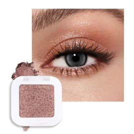 FeiCuiYun Glittler Singe Eye Shadow Palette Makeup, Amber Rush Brown Sparkle Monochrome Eyeshadow, Mini Singe Pressed Pigmented Waterproof Sombras Para Ojos, Vegan, Talc, Paraben & Cruelty Free, 21