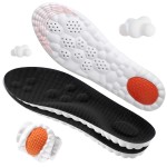 4D Cloud-Soft Comfort Soles for Men - Memory Foam Cushioning Steppers Insoles with Heel Shock Pad - Trim-to-Fit Arch Support Insoles for Enhanced Foot Comfort and Fatigue Relief(US M 7.5-10.5)