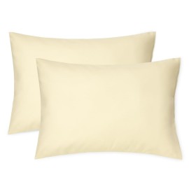 EXQ Home Toddler Pillowcases 13x18 Travel Pillow Case Set of 2, Small Pillow Case Fits Baby Pillow Sized 12x16, 13x18, Kids Pillowcases 2 Pack Machine Washable with Envelope ClosureCamel