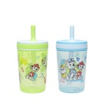 Zak Designs PAW Patrol Kelso Toddler Cups For Travel or At Home, 15oz 2-Pack Durable Plastic Sippy Cups With Leak-Proof Design is Perfect For Kids (Chase, Marshall, Rubble, & More)