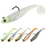 TRUSCEND Fishing Lures for Bass Trout Jighead Lures Soft Swim Baits Paddle Tail Swimbaits Freshwater Saltwater Jigging Bass Gear Fishing Gifts for Men