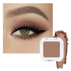 evpct Matte Brown Eyeshadow Palette Makeup for Older Women, Nude Rosy Brown Cream Eye Shadow Palette Single for Older Women Matte, Monochrome Natural High Pigment Mini Eyeshadow Sombra Para Ojos