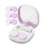 Vastsoon Contact Lens Case, Portable Contact Case with Contact Lens Applicator Tool and 3pcs Extra Solution Soaking Cases for Daily Vision Care and Outdoor Use, Travel Size (Lavender)