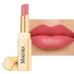 MAKI YIKA Moisture Pink Lipstick for Women Hydrate Lip Balm for Dry Cracked Lips Weightless Glossy Lip Color Juicy Finish,MA058 Nude Pink
