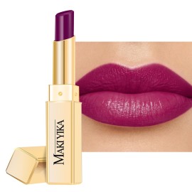 MAKI YIKA Moisture Purple Lipstick for Women Hydrate Lip Gloss for Dry Cracked Lips Weightless Glossy Lip Color Juicy Finish,MA067 Jam Purple