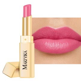 MAKI YIKA Moisture Pink Lipstick for Women Hydrate Lip Balm for Dry Cracked Lips Weightless Glossy Lip Color Juicy Finish,MA062 Pastel Pink