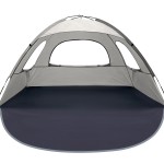 WhiteFang Beach Tent Anti-UV Portable Sun Shade Shelter for 4 Person, Extendable Floor with 3 Ventilating Mesh Windows Plus Carrying Bag, Stakes and Guy Lines (Baby\'s Breath)