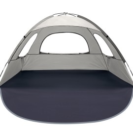 WhiteFang Beach Tent Anti-UV Portable Sun Shade Shelter for 4 Person, Extendable Floor with 3 Ventilating Mesh Windows Plus Carrying Bag, Stakes and Guy Lines (Baby\'s Breath)