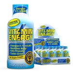 Vitamin Energy Hydration+ Extra Strength Energy Shot Blue Raspberry 12 Pack, 260mg Natural Caffeine, Electrolytes, BCAAs, Amino Acids, Hydration & Performance, Zero Sugar, Gluten-Free, 1.93 fl oz