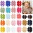 50PCS 2 Inches Baby Girls Hair Bows Ties Mini Pinwheel Boutique Elastic Hair Rubber Ribbon Hair Band Accessories for Kids Toddlers Infants