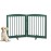 PUPETPO Freestanding Pet Gate for Dogs, Foldable Wooden Dog Gate for House, Stairs, Doorways, Step Over Pet Puppy Safety Fence,Support Feet Included,24 Height 2 Panels, Green