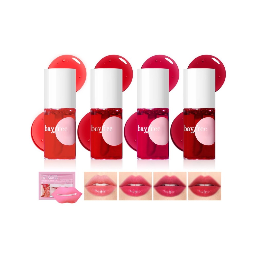 bayfree Lip Tint Stain Set, Lip Stain Long Lasting Lightweight Waterproof, Transfer-Proof, Non-sticky, Lip Makeup Matte Finish