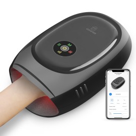 COMFIER Cordless Hand Massager with Heat and Compression,APP Control,Hand Massag for Arthritis and Carpal Tunnel,Wrist Finger Massager,3 Heat &3 Intensities, Gifts for Mom, Dads, Women and Men