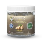 Three Lollies Queasy Drops - Ginger Flavor - Relief from Nausea & Travel Sickness, Soothes a Dry Mouth & Settles Stomach - Natural Ingredients - 32 ct