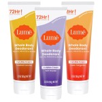 Lume Whole Body Deodorant - Invisible Cream Tube - 72 Hour Odor Control - Aluminum Free, Baking Soda Free, Skin Safe - 3.0 ounce (Pack of 3) (Toasted Coconut, Soft Powder & Clean Tangerine)